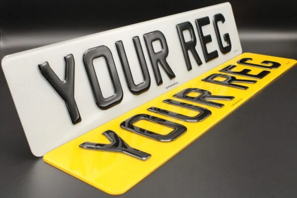 Pair of 3d Gel number plates